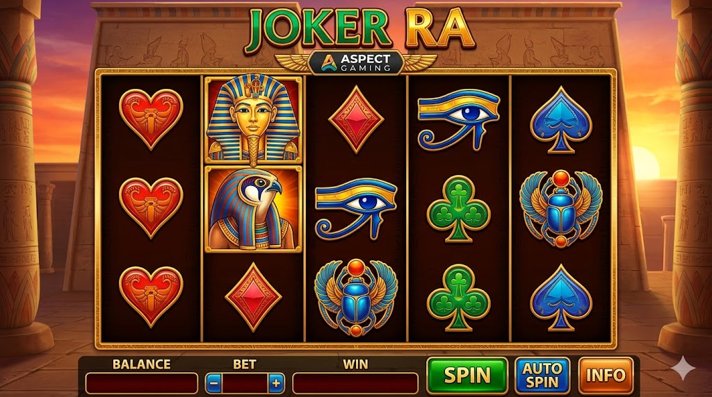 You are currently viewing Joker Ra: Ketika Simbol Mesir Klasik Bertemu Karakter Joker yang Menciptakan Identitas Slot Tidak Biasa di Era Slot 2026