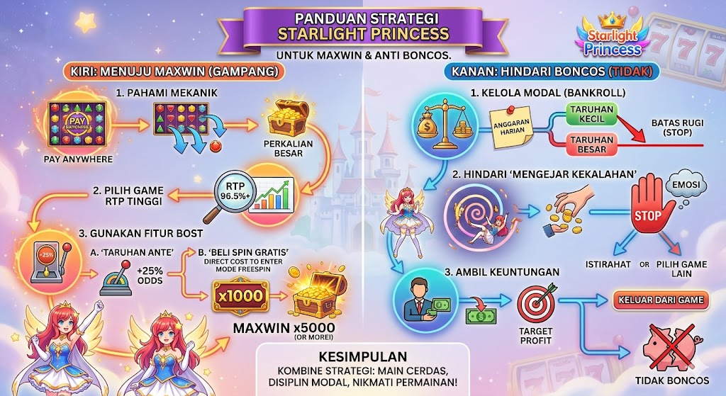 Read more about the article Strategi Main Starlight Princess Biar Gampang Maxwin dan Tidak Boncos